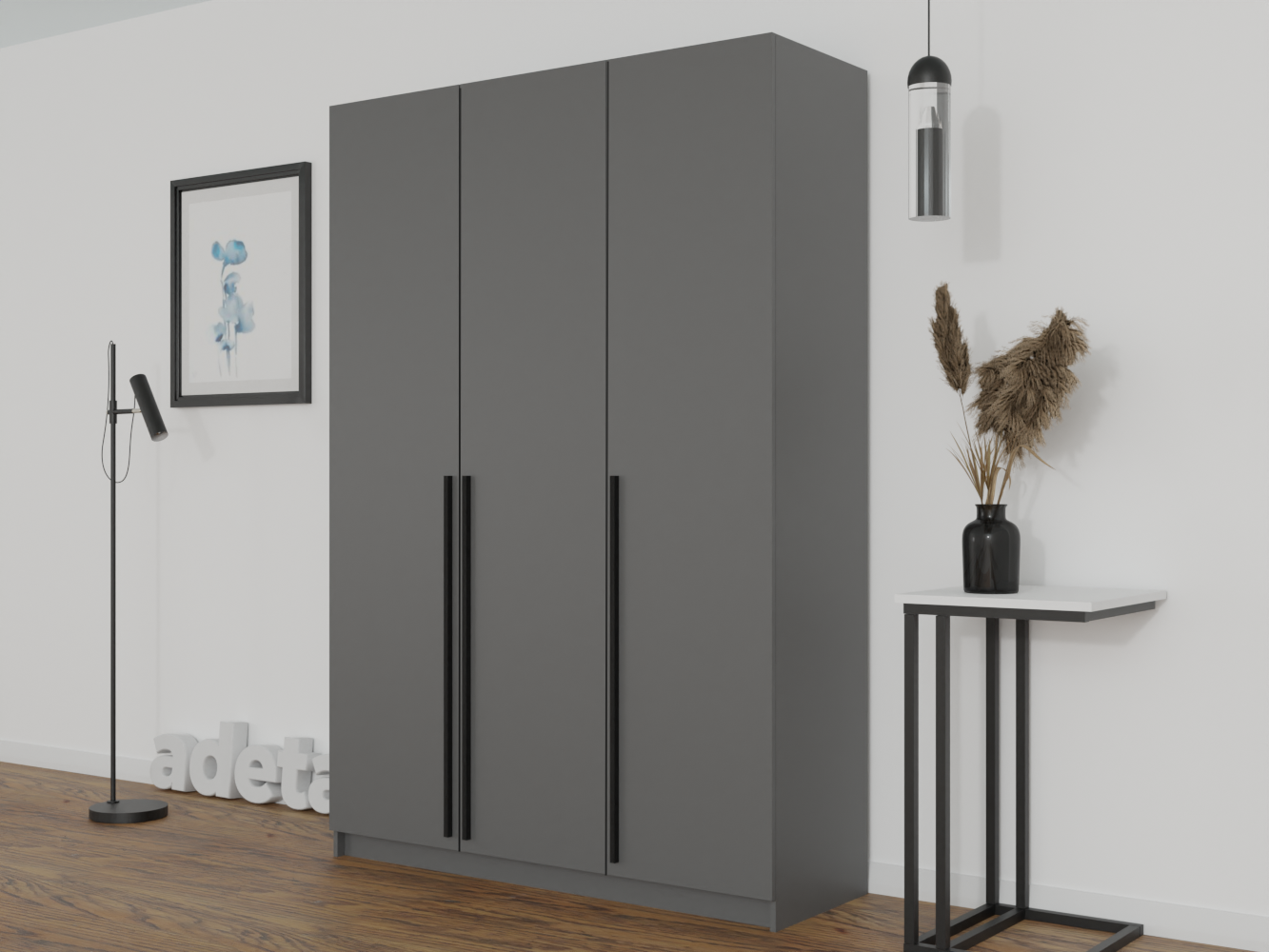 Распашной шкаф Пакс Фардал 58 grey ИКЕА (IKEA) изображение товара