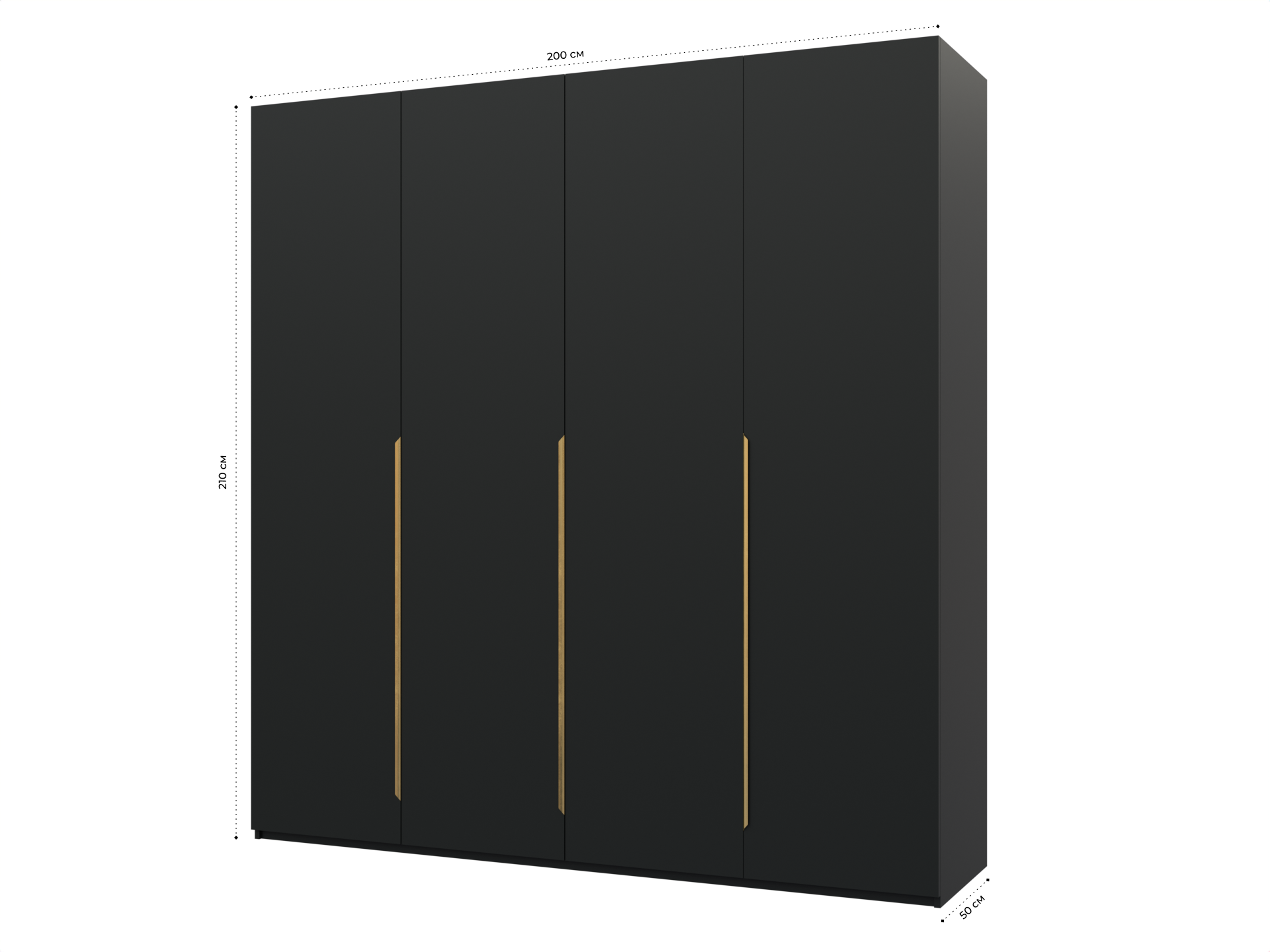 Распашной шкаф Пакс Альхейм 14 black (gold) ИКЕА (IKEA) изображение товара