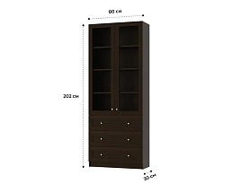 Изображение товара Книжный шкаф Билли 355 brown ИКЕА (IKEA) на сайте adeta.ru