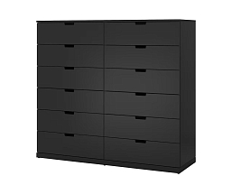 Изображение товара Комод Нордли 16 black ИКЕА (IKEA) на сайте adeta.ru