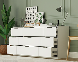 Изображение товара Комод Нордли 25 white ИКЕА (IKEA) на сайте adeta.ru